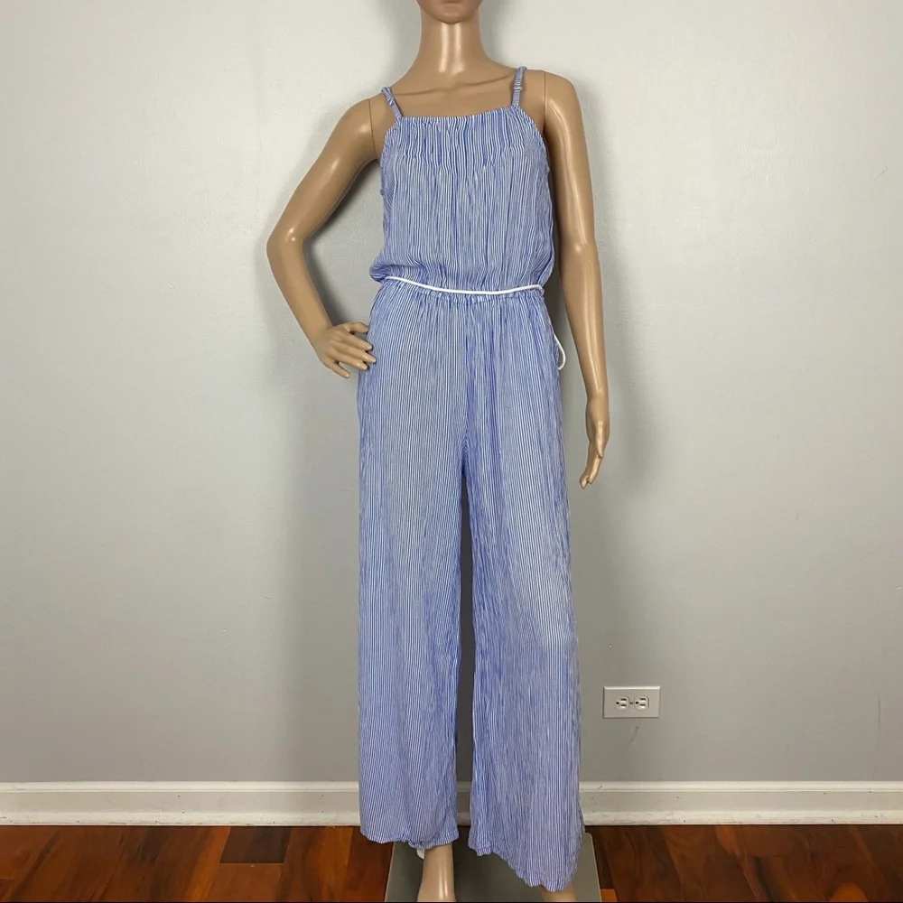 FAITHFULL THE BRAND BLUE STRIPED JUMPSUIT - Picture 2 of 11
